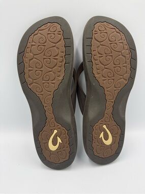 OluKai Ohana Women’s Size 10 Flip Flops Dark Java Brown Sandals 20110-4848